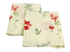 Lot of 2 Ellison Floral Pillow Covers Shams Yellow Green Rectangular Bedding