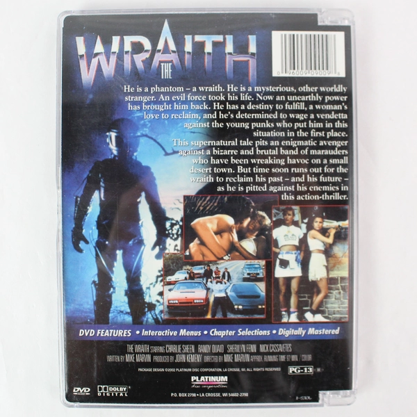 The Wraith DVD 1986 Charlie Sheen Sherilyn Fenn Randy Quaid 80s Horror Movie