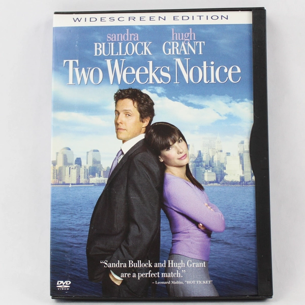 Two Weeks Notice DVD 2003 Widescreen Edition Sandra Bullock Hugh Grant