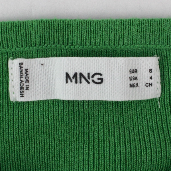 MNG by Mango Green Knitted Midi Dress Women's Size S