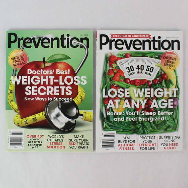 Lot of 2 Prevention Magazine February and July 2021 Issues