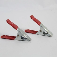 Lot of 2 Metal Spring Clamps 4" Tool Clip 1.5" Jaw Opening 