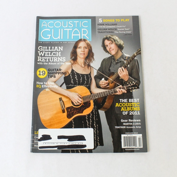 Acoustic Guitar Magazine February 2012 Gillian Welch Best Acoustic Albums