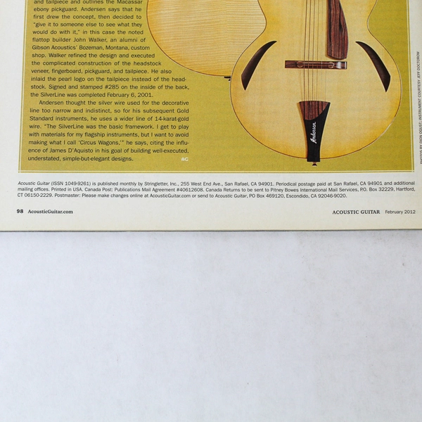 Acoustic Guitar Magazine February 2012 Gillian Welch Best Acoustic Albums