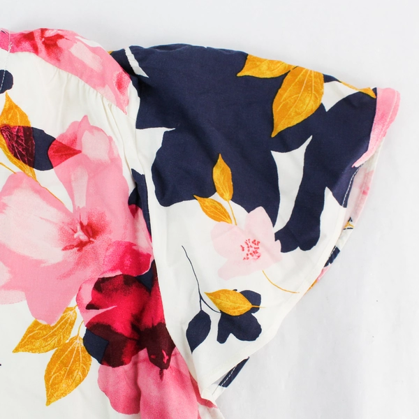 Old Navy Multicolor Floral Pattern A-Line Dress Women's Size Large Lined