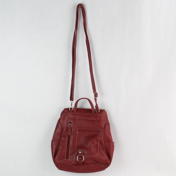 MultiSac Red Vinyl Women's Crossbody Bag Purse