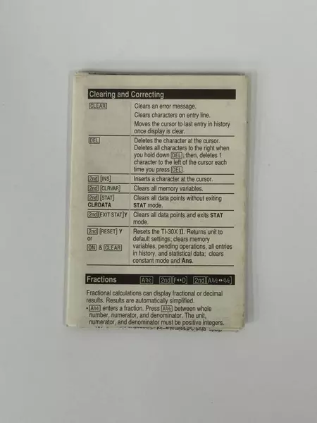 Texas Instruments Instruction Manual Guide TI-30X IIB IIS Scientific Calculators