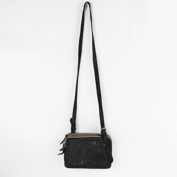 Burkely Black Faux Leather Women's Crossbody Adjustable Strap Bag Purse