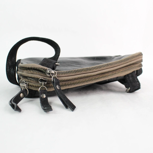 Burkely Black Faux Leather Women's Crossbody Adjustable Strap Bag Purse
