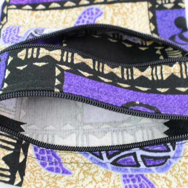 Local Design Purple Sea Turtle Design Crossbody Pouch Purse Made In Hawaii