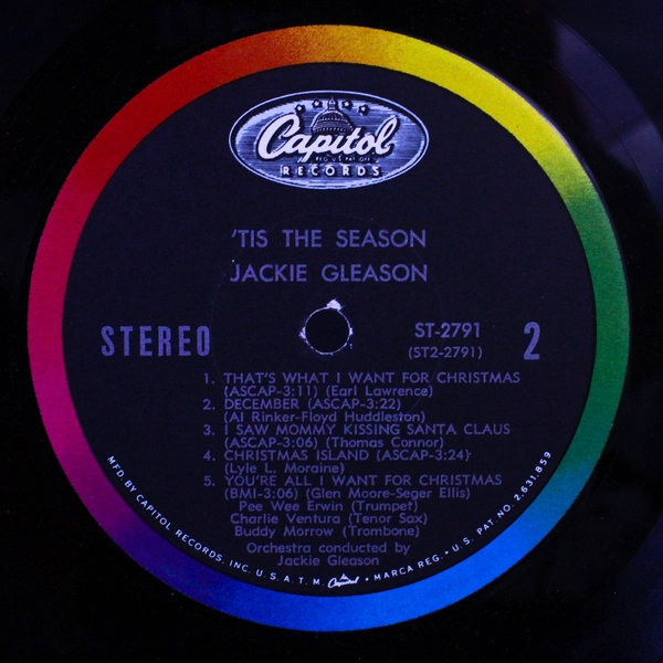 Jackie Gleason Tis The Season ST 2791 LP Record Vinyl VG