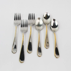Oneida Golden Flight Reliance Stainless Set 3 Salad Forks & 3 Teaspoons