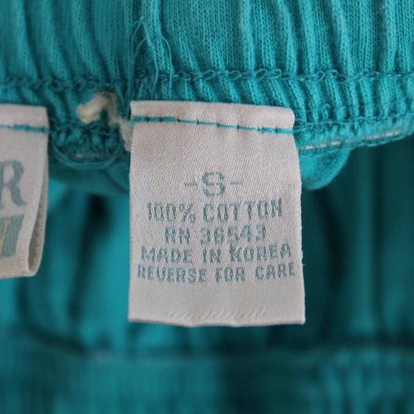 Vtg Van Heusen For Her Aquamarine Green Shorts Sz S Drawstring Loose Fit