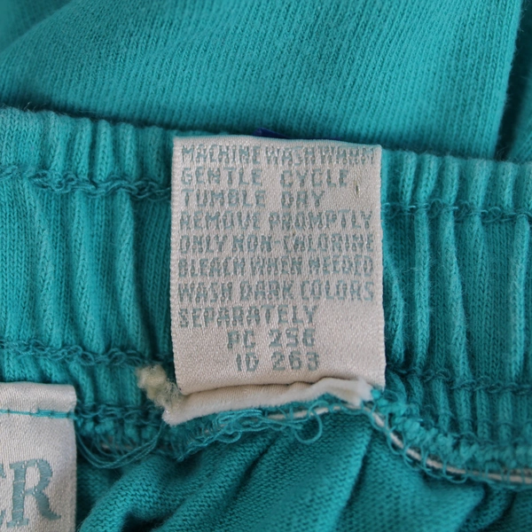 Vtg Van Heusen For Her Aquamarine Green Shorts Sz S Drawstring Loose Fit