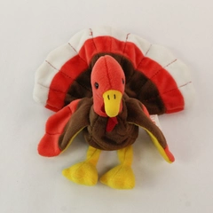 TY Beanie Baby Gobbles the Turkey 1997 Vintage Plush - No Tag, 7" Tall