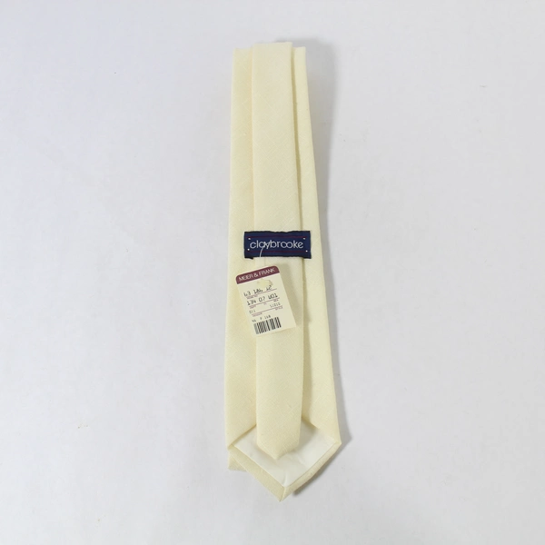 Vintage Claybrooke Meier And Frank Woven Men's Neck Tie Pointed Cream