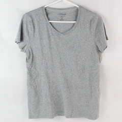 Croft & Barrow Classic Tee Light Gray Short-Sleeved T-Shirt Women's Size Medium