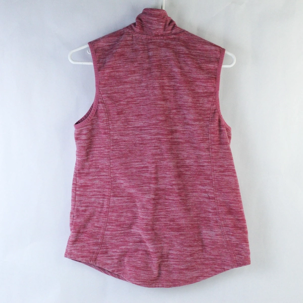St John's Bay Active Fleece Vest Women's Size M Heather Pink Full Zip Polyester