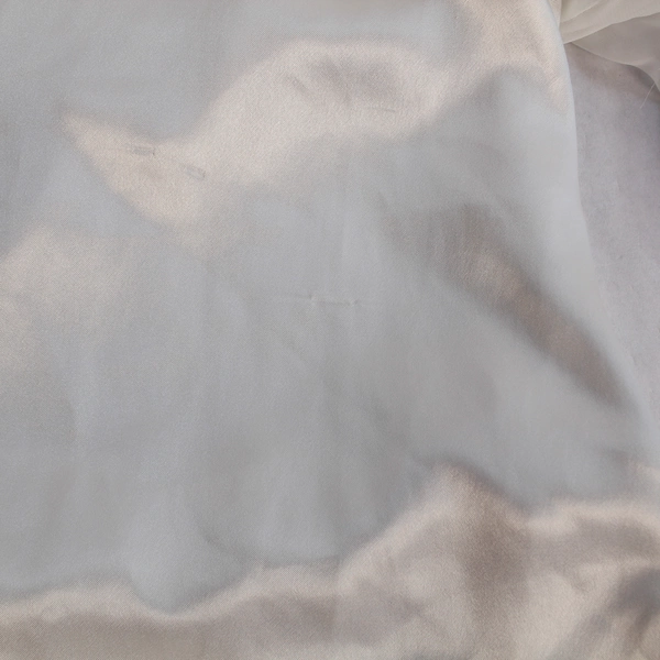 Vintage LA Intimates White Satin Robe with Sheer Mesh Sleeves Women's Size M
