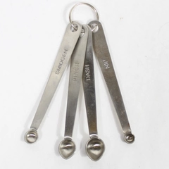Nip Pinch Smidgen Dash Measuring Spoon Set Stainless Steel Herb Spice