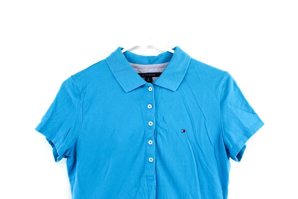 Tommy Hilfiger Blue Collared Half-Button Polo Women's Size Medium