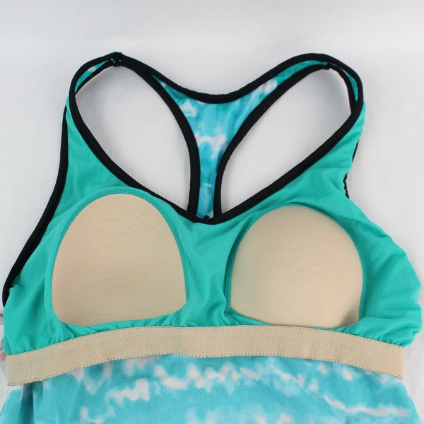 ZeroXposure Blue and Green Tankini Swimsuit Top Women's Size 12