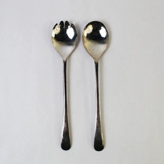Silver Plated Salad Serving Set Large Fork and Spoon Sheffield England