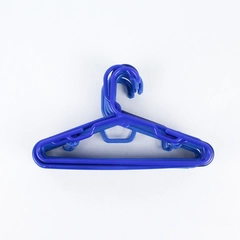 Lot of 10 Shades Of Blue Tubular Plastic Clothes Hangers Kid's Size 12"