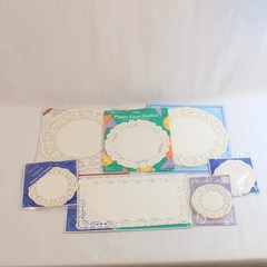 Vintage Lot of 7 Paper Doilies White Lace Look for Arts & Crafts Projects