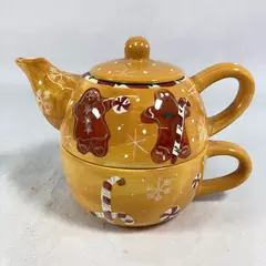 Le Gourmet Chef Gingerbread Men Tea For One Set