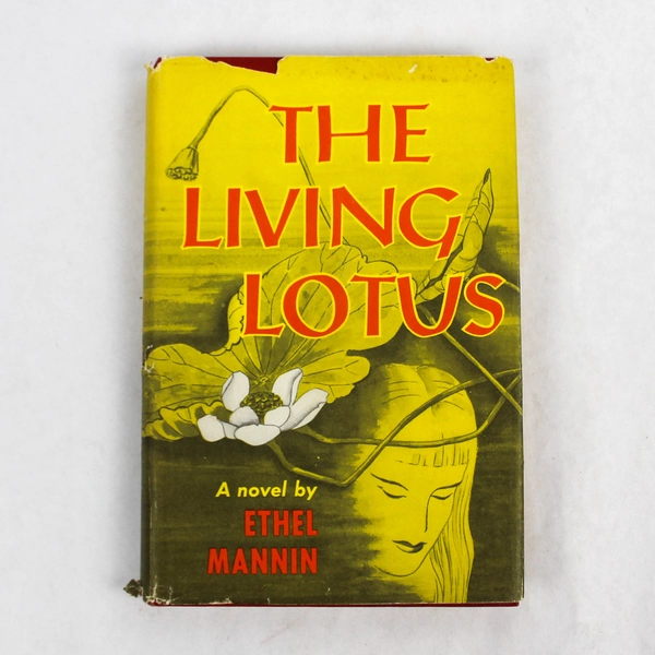 Vintage 1956 The Living Lotus Ethel Mannin Hardcover Book Dust Jacket Tears