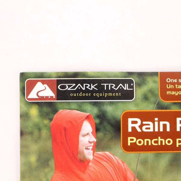 Ozark Trail Lightweight Rain Poncho One Size 50x80in Green