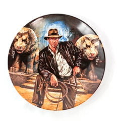Indiana Jones Last Crusade And Delphi Collectors Plate Bradex No 84-D19-3.1  
