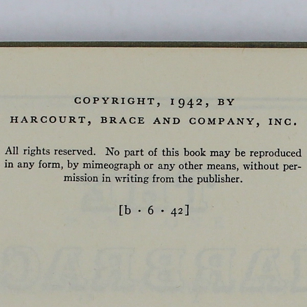 The Harbrace Omnibus 1942 Hardcover by Reed McCorkle Hildreth Good Condition