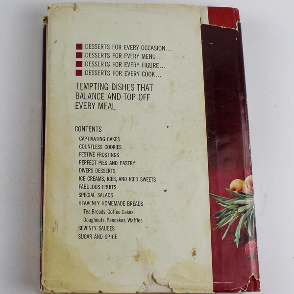 Ladies' Home Journal Dessert Cookbook 1964 Hardcover Worn Dust Jacket