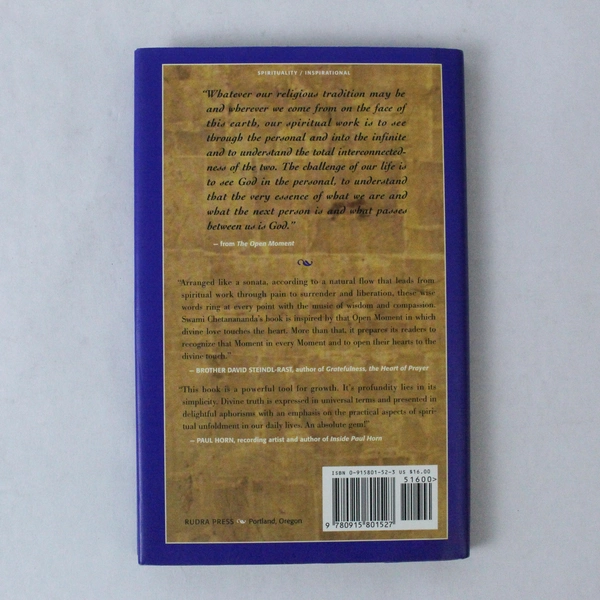 The Open Moment Swami Chetanananda 2001 Rudra Press Hardcover Dust Jacket