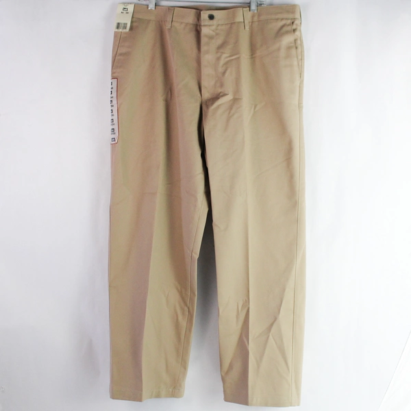 Lee Men's Stain Resistant Khakis Wrinkle Free 40x30 Plain Front Pants