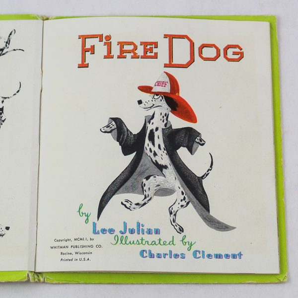 Lee Julian's Fire Dog Vintage 1951 Hardcover Book Whitman Publishing