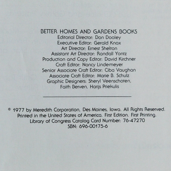 Better Homes and Gardens Patchwork and Quilting 1977 Meredith Corp Hardcover
