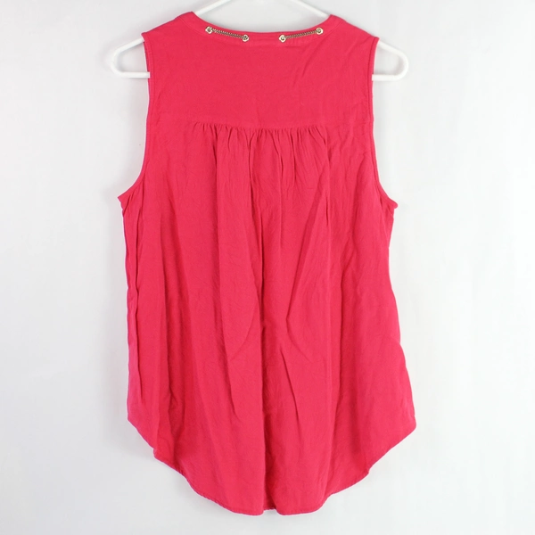 Torrid Red Sleeveless Blouse with Silver Tone Chain Accent Women's Size 0