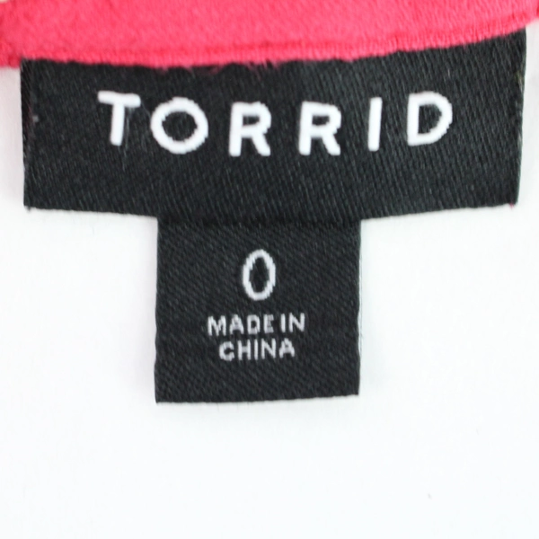 Torrid Red Sleeveless Blouse with Silver Tone Chain Accent Women's Size 0