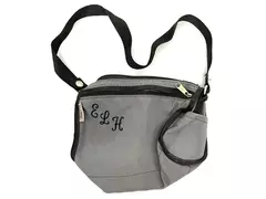 TLC Kanvas Women's Handbag Gray Black Trim Monogram ELH Pre-Owned