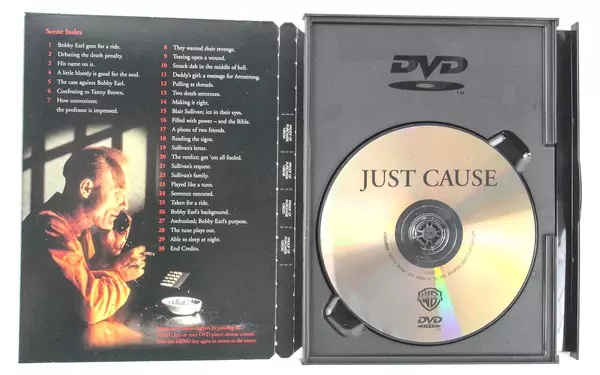 Just Cause DVD 1995 Sean Connery Laurence Fishburne Warner Bros Pre-Owned
