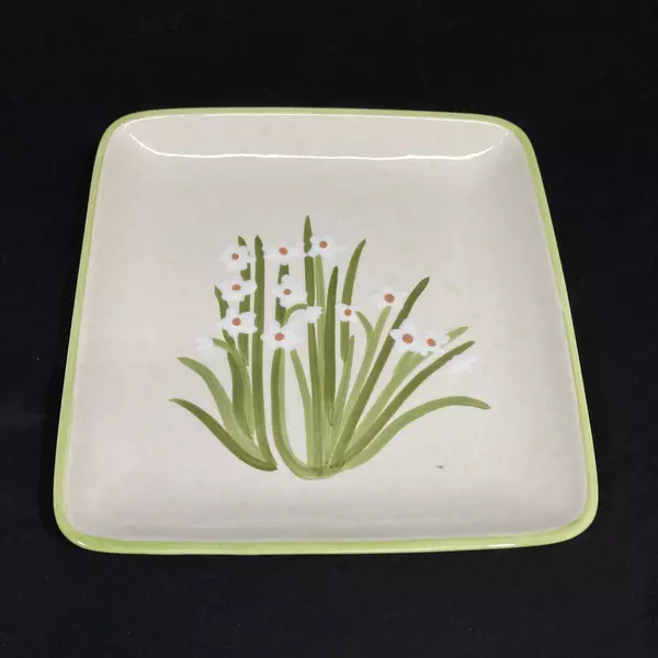 Square Inspirado Stonelite Plate Floral Pattern 10 Inch