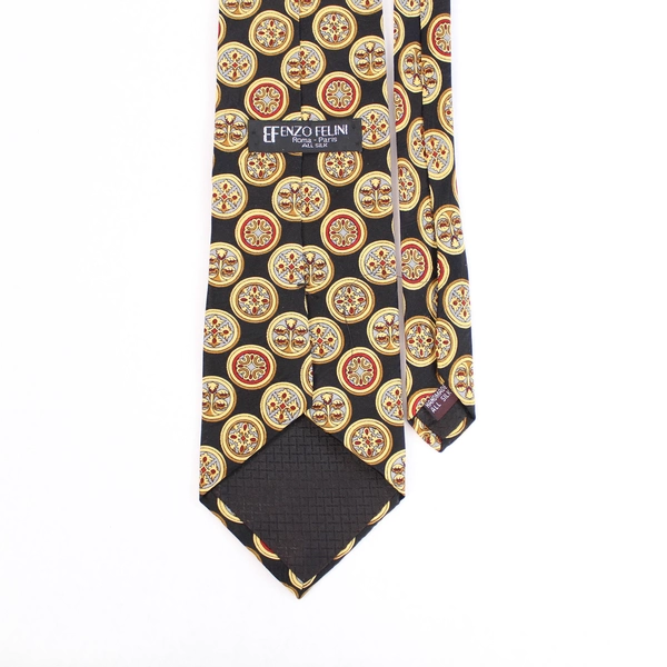 Vintage Efenzo Felini Roma Paris Handmade All Silk Men's Neck Tie 56" Long