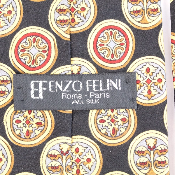 Vintage Efenzo Felini Roma Paris Handmade All Silk Men's Neck Tie 56" Long