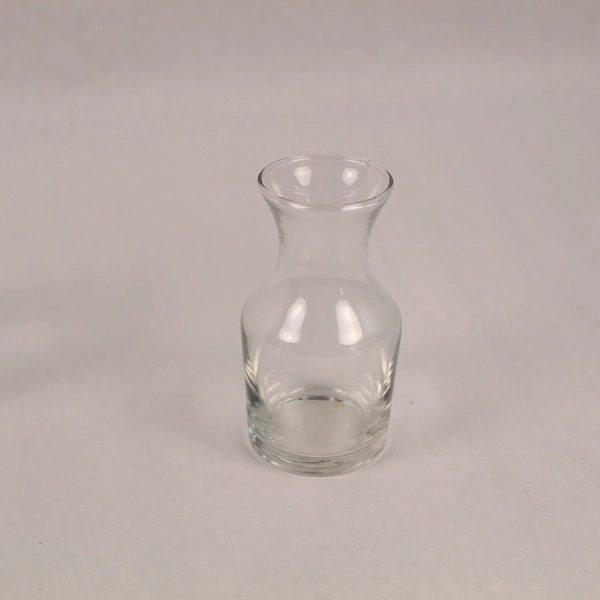 Lot of 3 Clear Glass Bud Vases Carafes Decanters 3 oz to 6 oz Crafts
