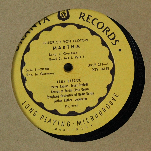 Friedrich Von Flotow Martha Vinyl 3 LP Box Set Radio Berlin Orchestra E Berger