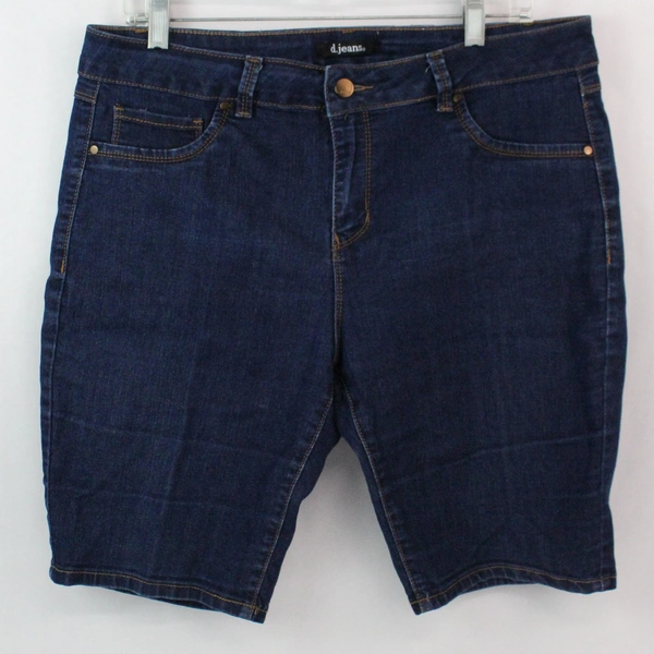 D. Jeans Dark Wash Blue Denim Shorts Women's Size 14