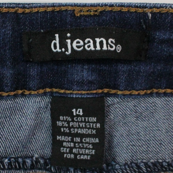 D. Jeans Dark Wash Blue Denim Shorts Women's Size 14